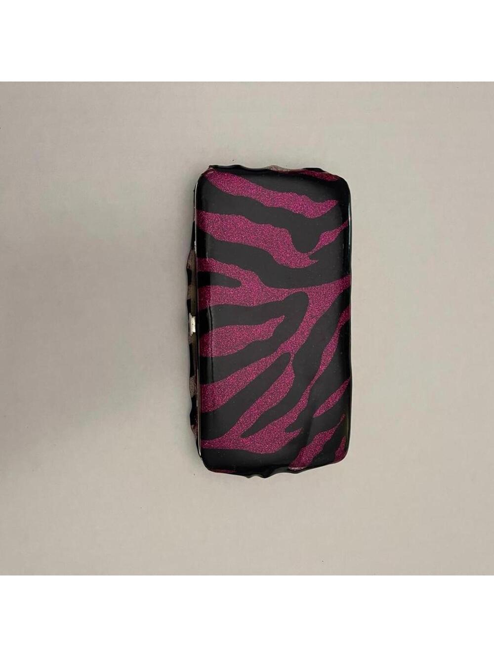 pink & black zebra print wallet